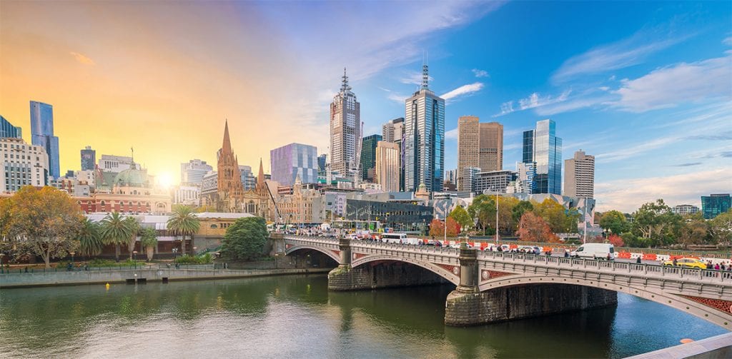 View of Melbournes CBD